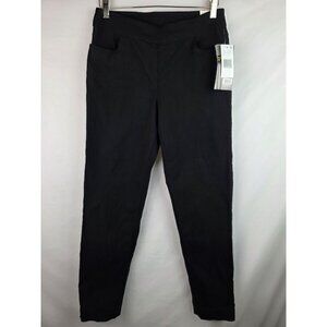 Slim-Sation Women's Golf Pants Size 10 Black Pull On Pockets Casual Ankle Pant